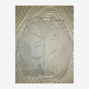 Cozy Classy Cool Grey Lacoste Cardigan XXL